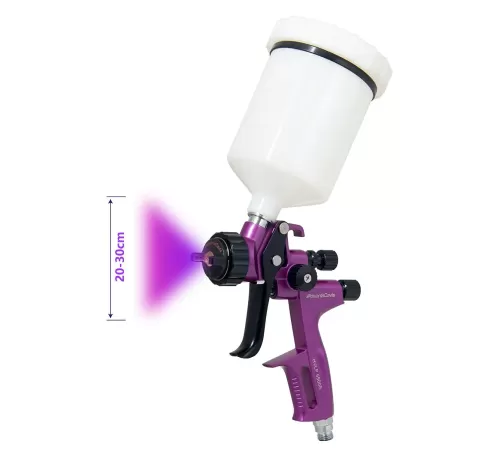 Краскопульт AdwardsDavis 1,3 мм, HVLP 5500B, фиолетовый, с высоким уровнем распыления