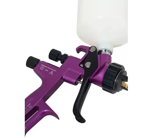 Краскопульт AdwardsDavis 1,3 мм, HVLP 5500B, фиолетовый, с высоким уровнем распыления