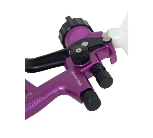 Краскопульт AdwardsDavis 1,3 мм, HVLP 5500B, фиолетовый, с высоким уровнем распыления