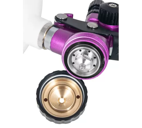 Краскопульт AdwardsDavis 1,3 мм, HVLP 5500B, фиолетовый, с высоким уровнем распыления