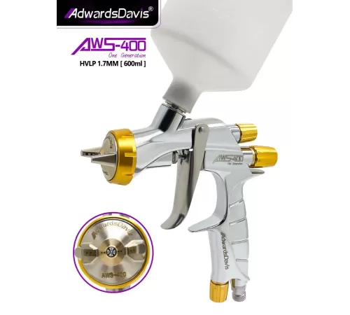 Краскопульт AdwardsDavis AWS-400, 1,7 мм, золотой, с высоким уровнем распыления